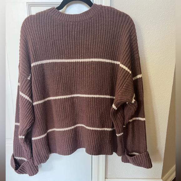 TOBI Elena Striped Sweater Mocha - Picture 4 of 4
